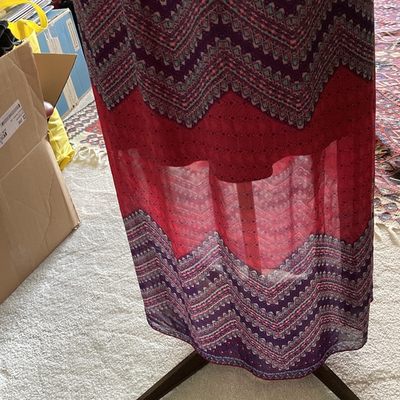 Flowy sheer lined maxi boho dress - Picture 6 of 8